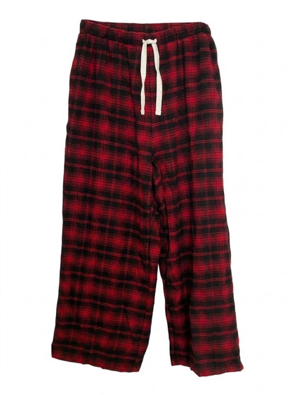 Women Red and Black Plaid Lounge Pants - Brand Unspecified